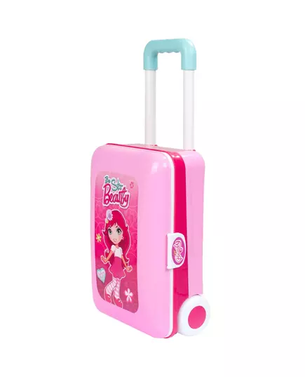 Roze Kinderkaptafel met Spiegel en Make-up Accessoires