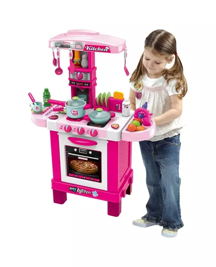 Roze Speelkeuken - Compact - Inclusief Speelgoedvoedsel
