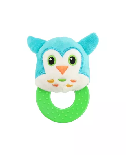 Rammelaar Pluche Uil met Bijtring - Baby Speelgoed