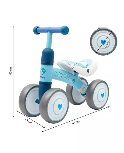 Lichtgroene Loopfiets - Ergonomisch Zadel - 4 Wielen
