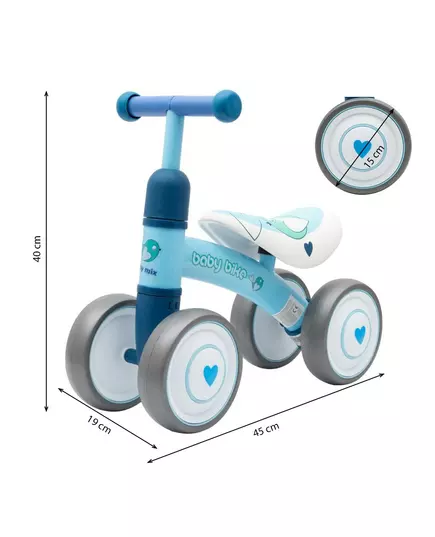 Loopfiets Blauw - Vierwieler voor Peuters
