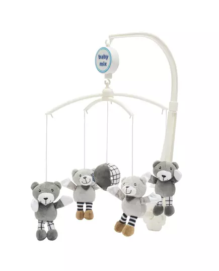 Muziekmobiel Draaicarrousel Kleine Beren - Grijs Design