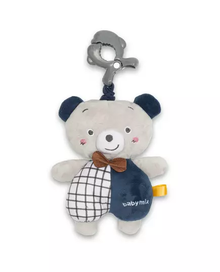Pluche Grijze Teddybeer met Bruine Strik - Knuffeldier