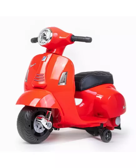 Vespa Kinder Scooter rood - Elektrisch met Zijwieltjes