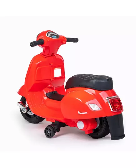 Vespa Kinder Scooter rood - Elektrisch met Zijwieltjes