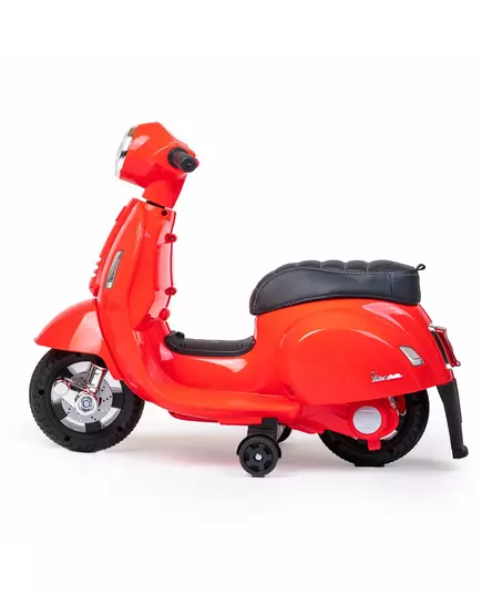 Vespa Kinder Scooter rood - Elektrisch met Zijwieltjes
