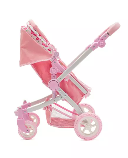 Roze 2-in-1 Poppenwagen met Verstelbare Kap
