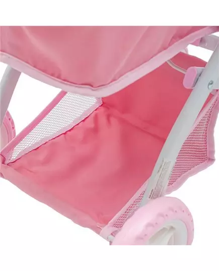 Roze 2-in-1 Poppenwagen met Verstelbare Kap