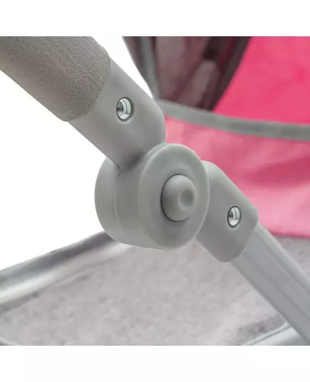 Poppenwagen 2-in-1 mGrijs et Roze Accenten