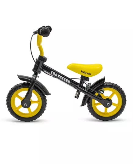 Loopfiets Zwart Geel - Lichtgewist peuterfiets