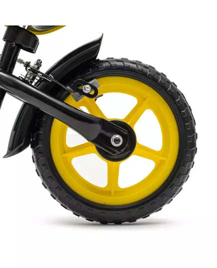 Loopfiets Zwart Geel - Lichtgewist peuterfiets
