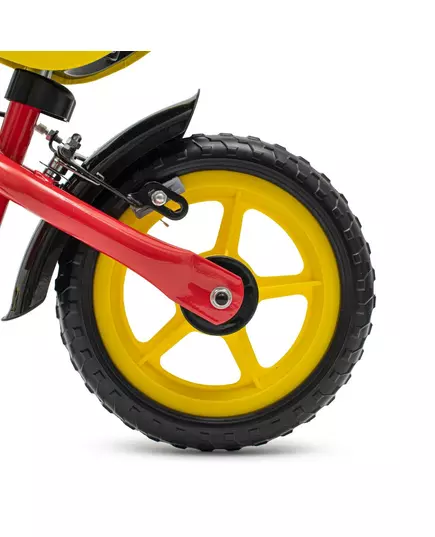 Loopfiets Rood Geel - Lichtgewist peuterfiets