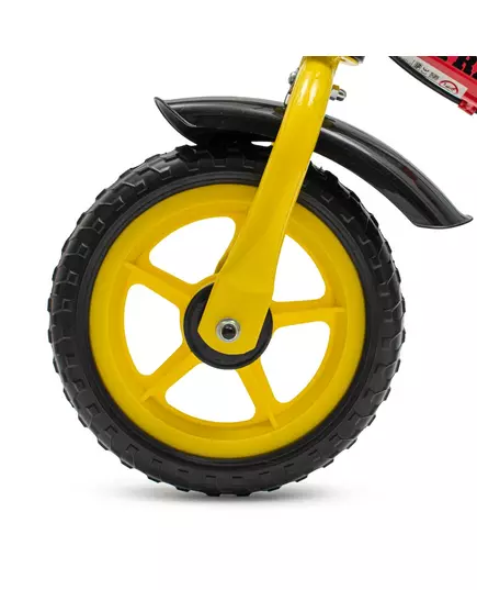 Loopfiets Rood Geel - Lichtgewist peuterfiets