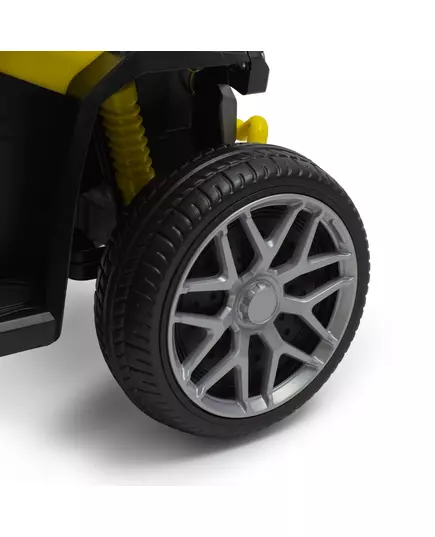 Loopauto kleine quad geel zwart - peuterauto