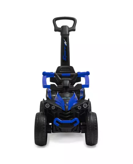 Blauwe/Zwarte Loopauto Quad Design met Duwstang