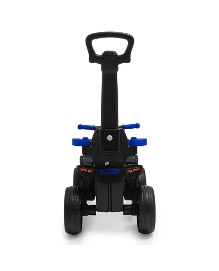Blauwe/Zwarte Loopauto Quad Design met Duwstang