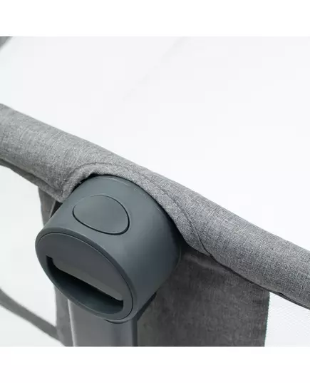 Co-Sleeper Verstelbaar - Grijze Bijzetwieg met Wielen
