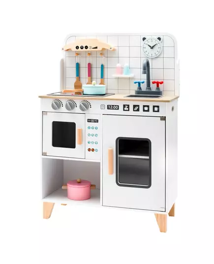 Houten Speelkeuken Wit - Montessori met Accessoires