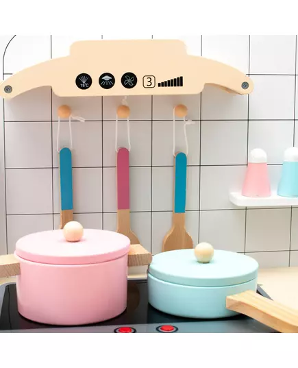 Houten Speelkeuken Wit - Montessori met Accessoires