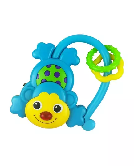 Rammelaar Aap - Blauw - Bijtringen - Baby Speelgoed