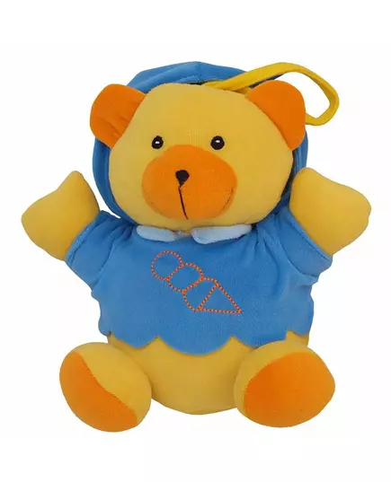 Lichtbruine Teddybeer met Blauw - Pluche Speelgoed