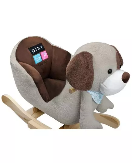 Hobbelpaard Hond Grijs-bruin met Melodie - Speelgoed