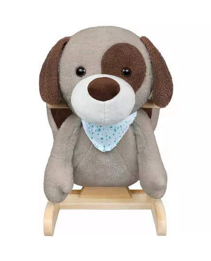 Hobbelpaard Hond Grijs-bruin met Melodie - Speelgoed