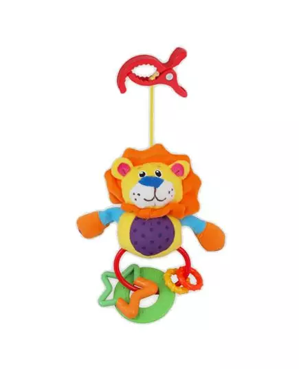 Knuffel Leeuw met Rammelaar en Clip - Speelgoed