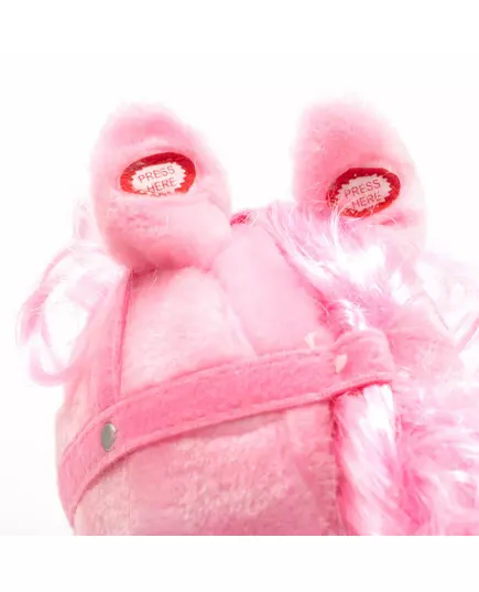 Schommelpaard Roze Pluche met Melodie en Zadel