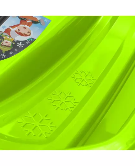 Groene Bobslee met Rugleuning en Handgrepen - Kinderslee