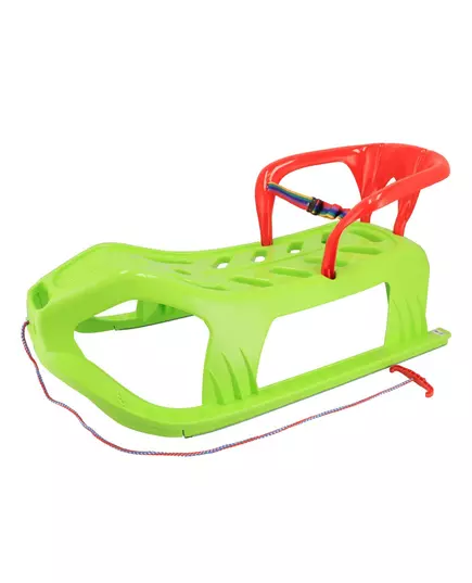 Groene  kinderslee met rode zitting, trekkoord en rem