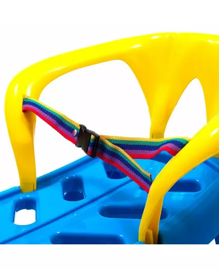 Groene  kinderslee met rode zitting, trekkoord en rem