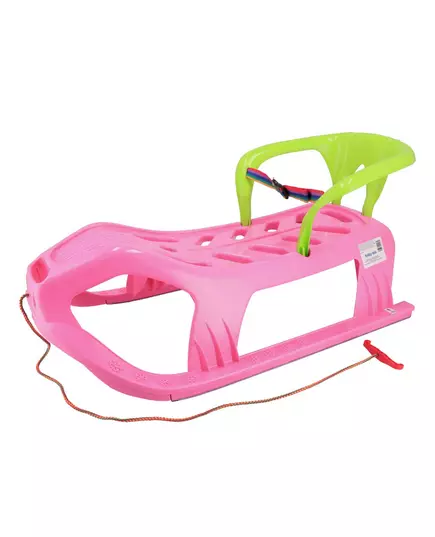 Roze Kinder Slee met Rugleuning en Veiligheidsgordel