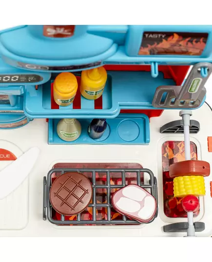Speelgoedkeuken Barbecue op Wielen met Accessoires