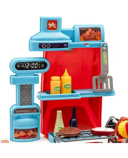 Speelgoedkeuken Barbecue op Wielen met Accessoires