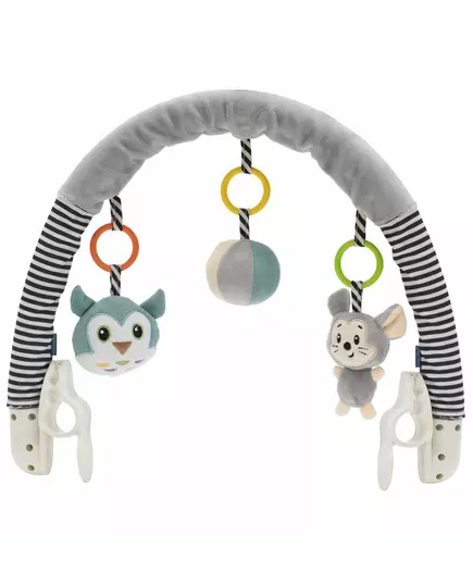 Speelboog Kinderwagen - Pluche dieren - Zwart-Wit
