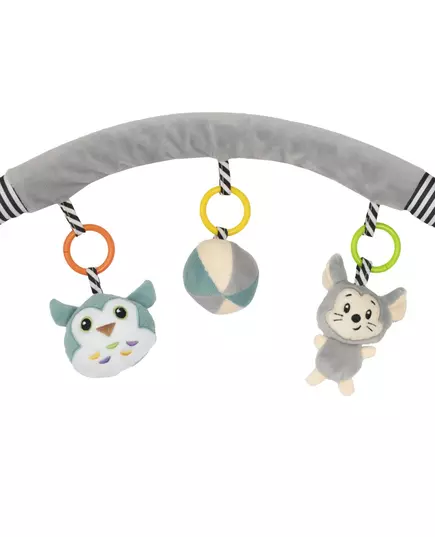 Speelboog Kinderwagen - Pluche dieren - Zwart-Wit