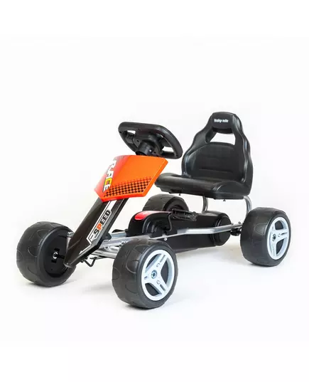 Go-kart Trapauto met Ergonomisch Zitje - Zilver Oranje
