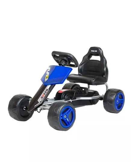 Sportieve Skelter met Ergonomische Lederen Stoel - Blauw