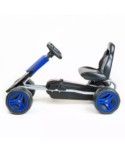 Sportieve Skelter met Ergonomische Lederen Stoel - Blauw
