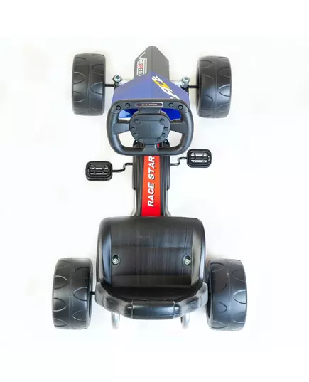 Sportieve Skelter met Ergonomische Lederen Stoel - Blauw