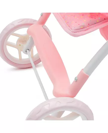 Roze Poppenwagen met Stippen en Veiligheidsstang