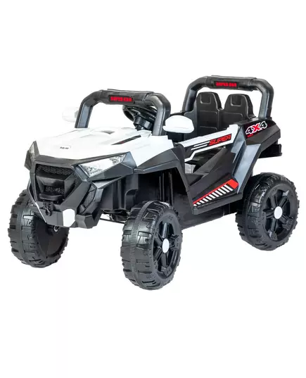 Elektrische 4x4 Kinderauto - Wit/Zwart - Bestuurbaar