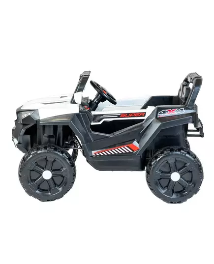 Elektrische 4x4 Kinderauto - Wit/Zwart - Bestuurbaar