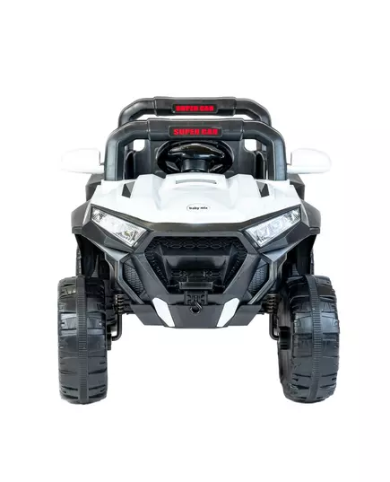 Elektrische 4x4 Kinderauto - Wit/Zwart - Bestuurbaar