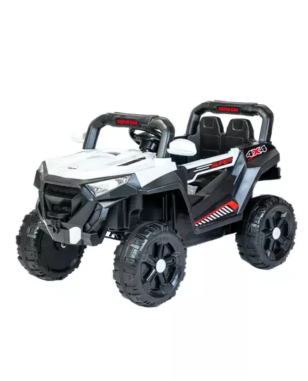 Elektrische 4x4 Kinderauto - Wit/Zwart - Bestuurbaar