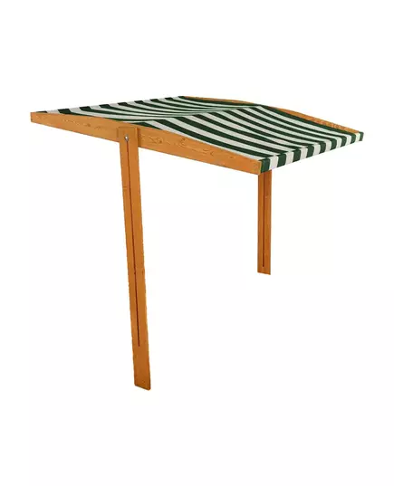 Houten zandbak 120x120 cm Groen/Wit met luifel - Buiten