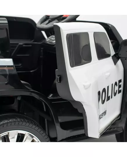 Elektrische Politiewagen - Zwart en Wit - 4x4 Kinderauto