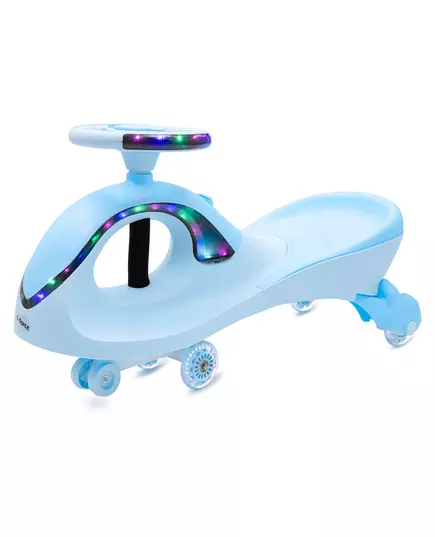 Wiggle Car Lichtblauw met LED - Stuur zonder pedalen