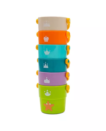 Speelbekers Set van 6 - Kleurrijke Piramide Emmers